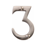 Heritage Brass Numeral 3 -  Face Fix 51mm 